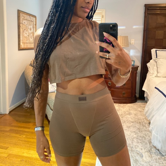 skims Other - SKIMS boyfriend boxer and crop set